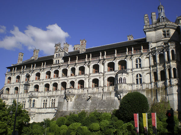 The Royal Château of Blois, Francis I wing, the façade of the Loggias